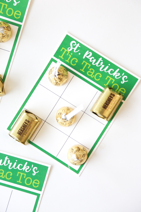 st patricks tic tac toe printable