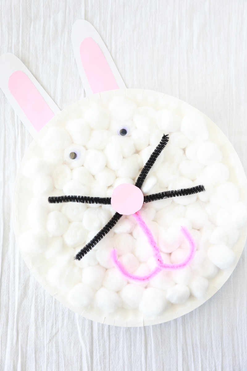 easter bunny paper plate