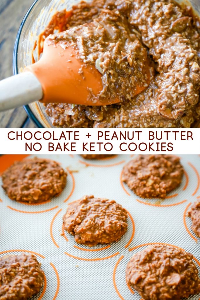 Chocolate & Peanut Butter No Bake Keto Cookies | Simply Being Mommy