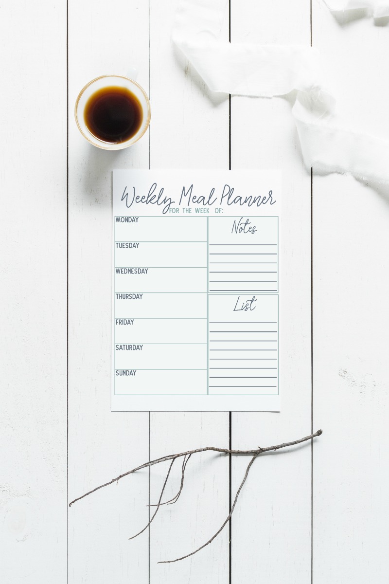 printable weekly meal planner